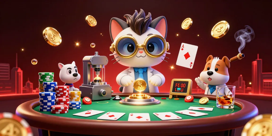 Experience thrilling action at ufo77 with a vibrant 3D casino illustration featuring poker and gold coins.