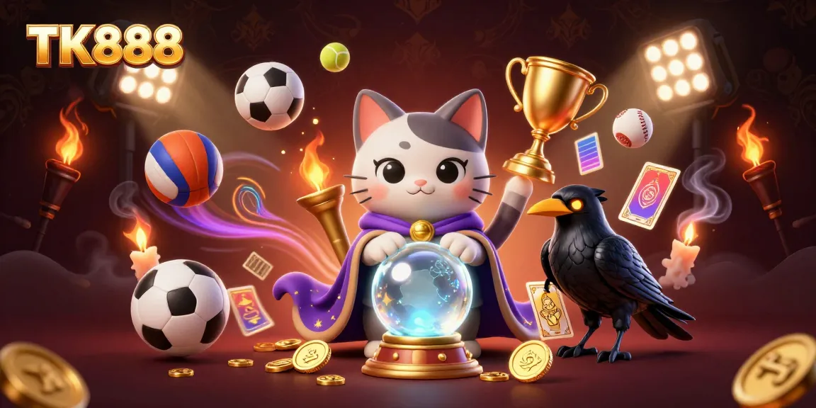 Experience thrilling sports betting with TK888's vibrant 3D casino scene featuring unique characters and engaging game elements.
