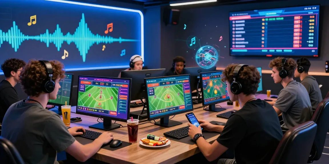 LUCK8 engaging online gambling scene with players enjoying sports betting and casino games.