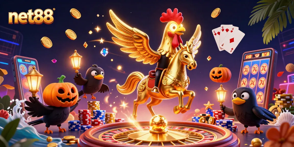 Experience exciting gambling action with net88 in a vibrant casino atmosphere full of thrilling elements.