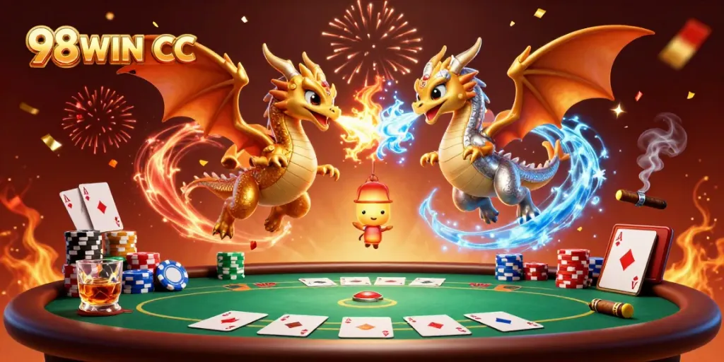 Engage with thrilling gameplay at 98WIN CC, where dragon-themed elements create an unforgettable casino experience