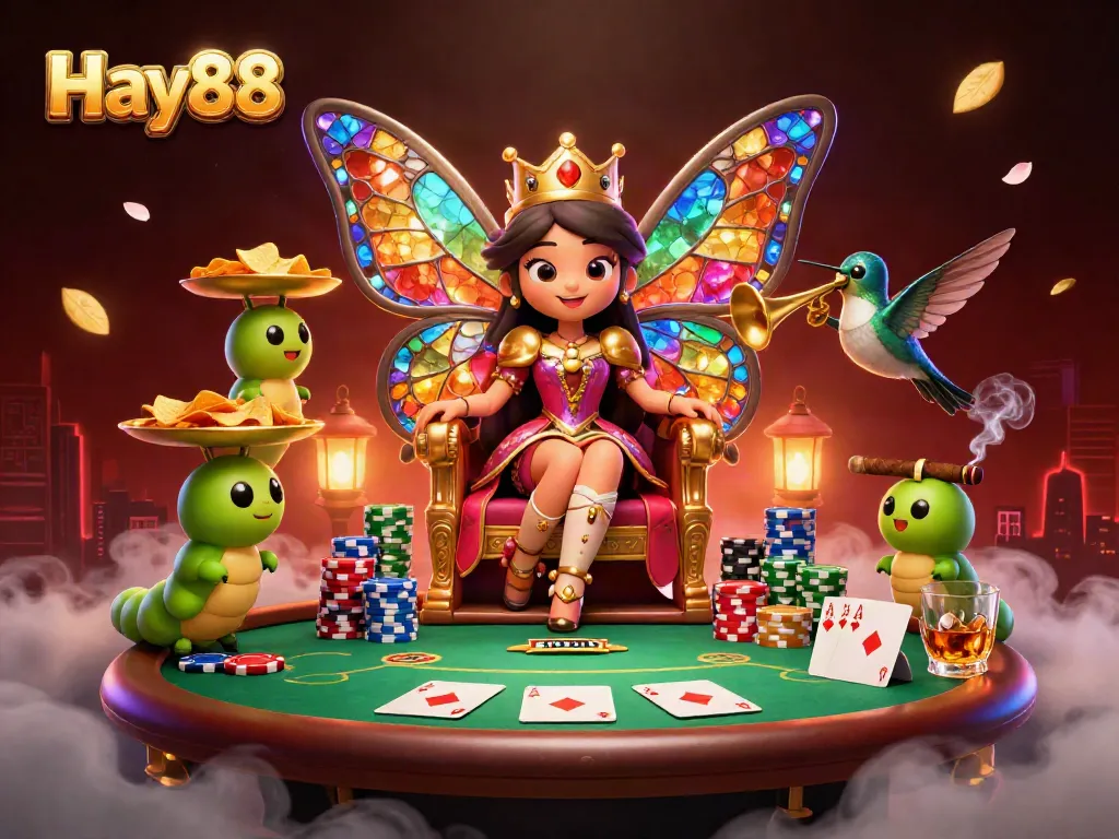 Experience excitement at Hay88 with vibrant 3D casino scenes showcasing top gambling elements.