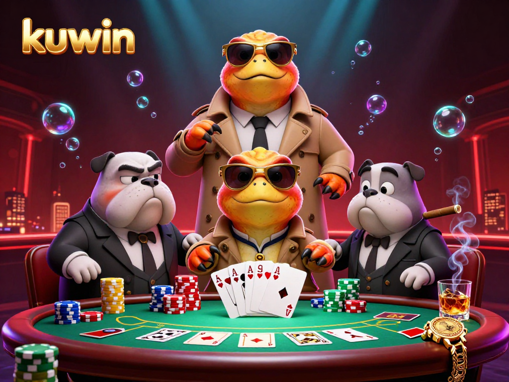 kuwin raptors sneak into VIP casino with poker table action packed with excitement