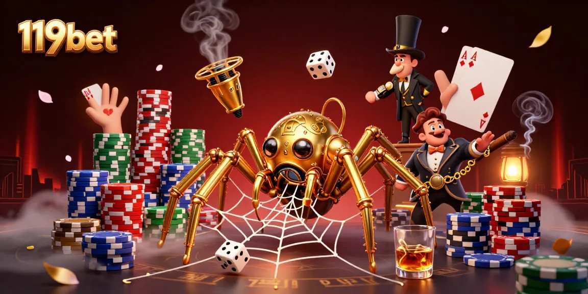 Experience thrilling gameplay at 119bet with exciting poker chip motifs and unique gaming elements.