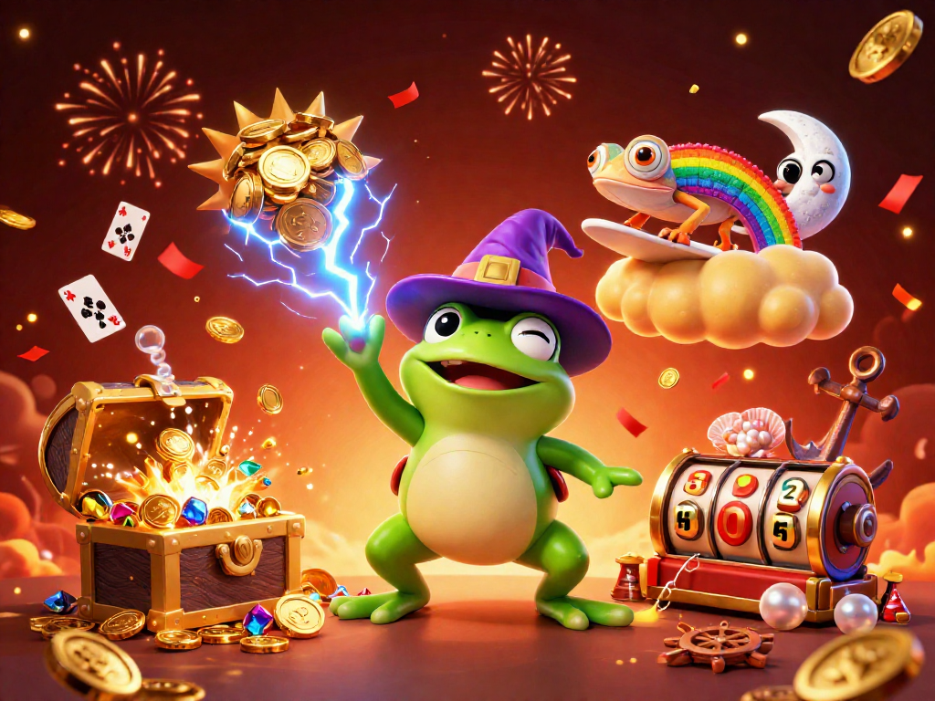Experience the thrill of winning on VIN88 with a vibrant 3D casino illustration featuring dynamic characters and gaming elements.