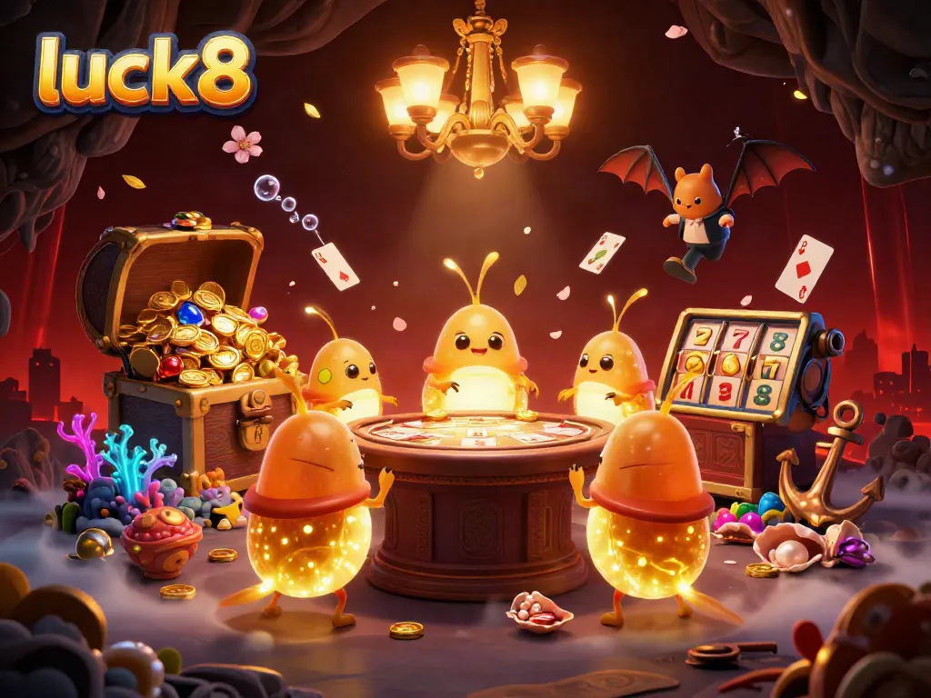 Watch luck8's glowworm casino come alive with dazzling games and vibrant treasures.