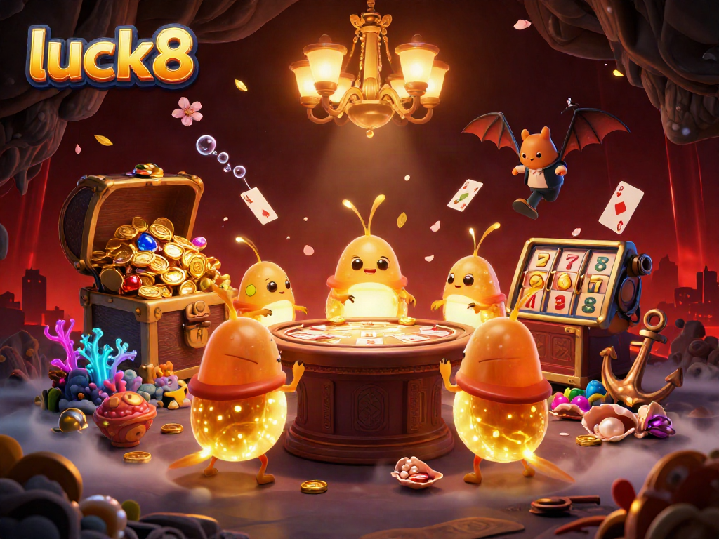 Watch luck8's glowworm casino come alive with dazzling games and vibrant treasures.