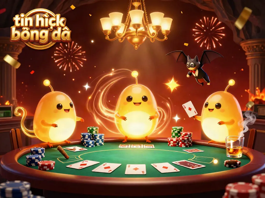 Experience exciting tin tức kèo bóng đá with animated glowworms lighting up a vibrant cave casino.