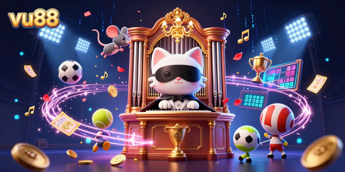 Experience the excitement of vu88 with thrilling sports betting illustrated in a vibrant 3D scene.