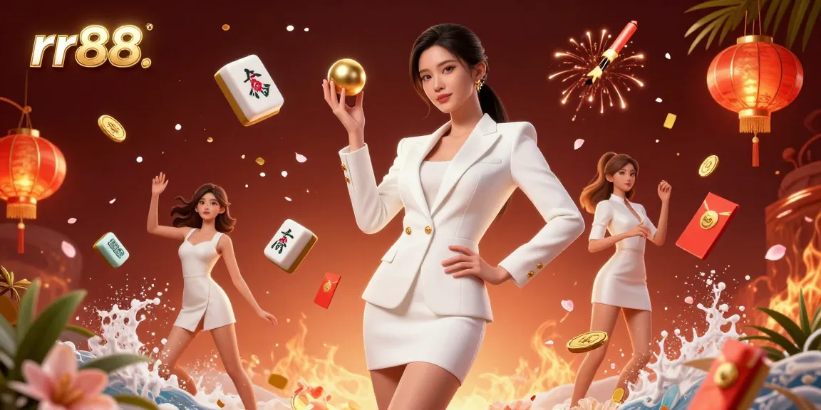 Engage in thrilling gameplay at rr88 casino with stunning Asian woman, roulette, and rich casino elements.