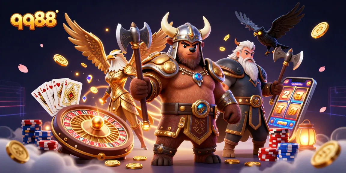 Engage in thrilling gameplay at qq88, featuring dynamic casino elements and vibrant characters.