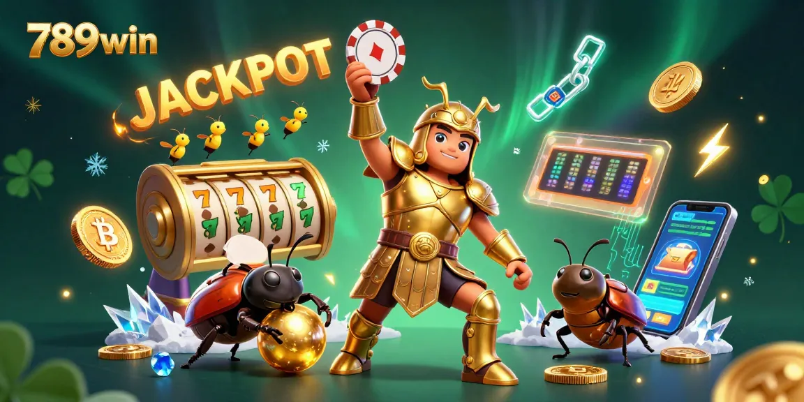 Play slots and win at 789win with exciting jackpot scenes and vibrant casino elements.