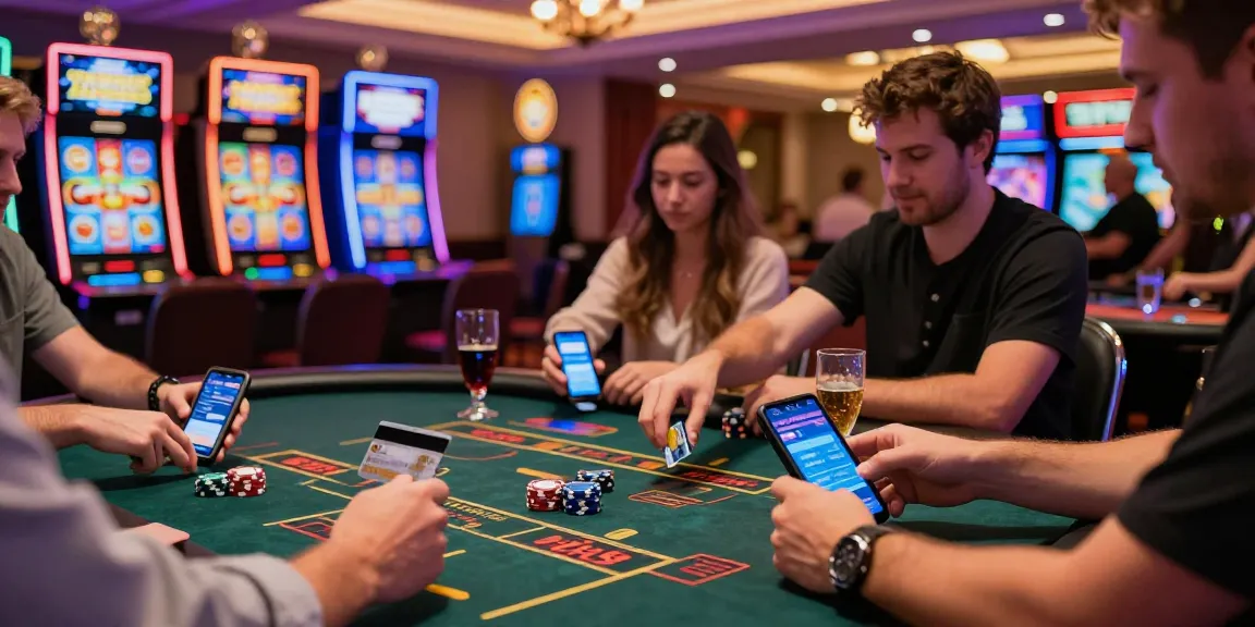Best casinos for credit cards showcasing players enjoying gaming, vibrant casino atmosphere.