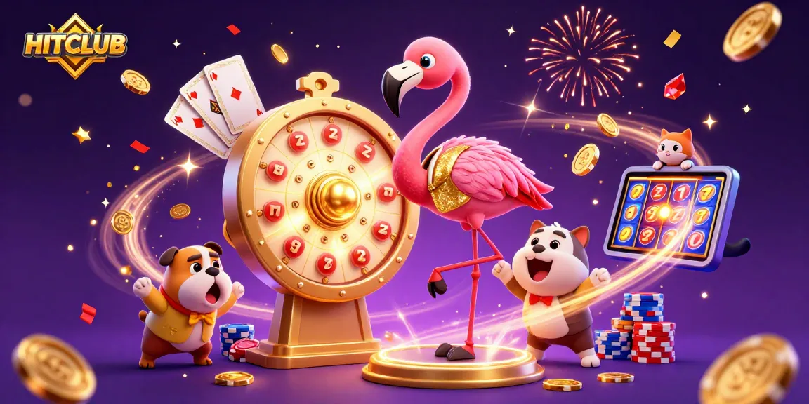 Engage with HITCLUB’s exciting casino experience featuring vibrant game elements and dynamic characters.