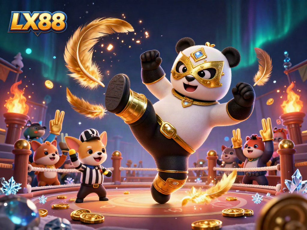 Experience the thrill of LX88 gaming with an energetic, vibrant 3D casino scene