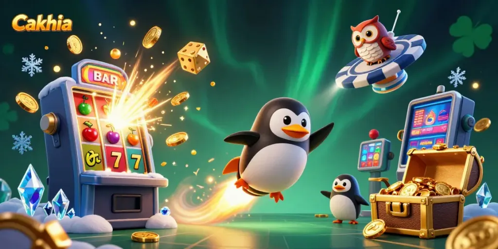 Cakhia offers a thrilling casino experience with a golden penguin and jackpot explosion, perfect for gamblers.