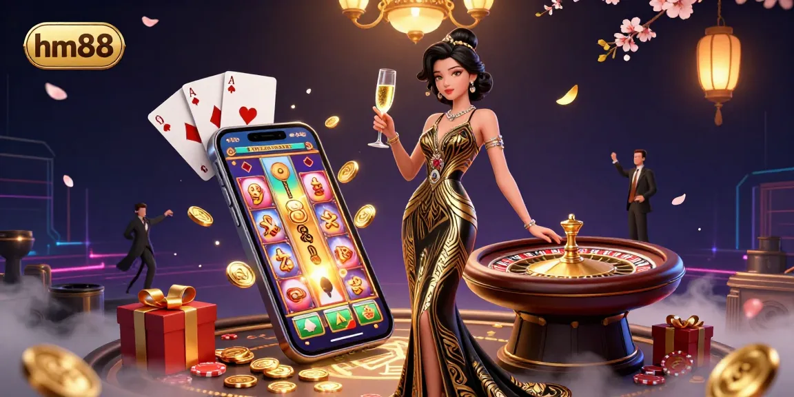 Experience the glamour of hm88 casino with dynamic gaming elements and elegant characters in action.