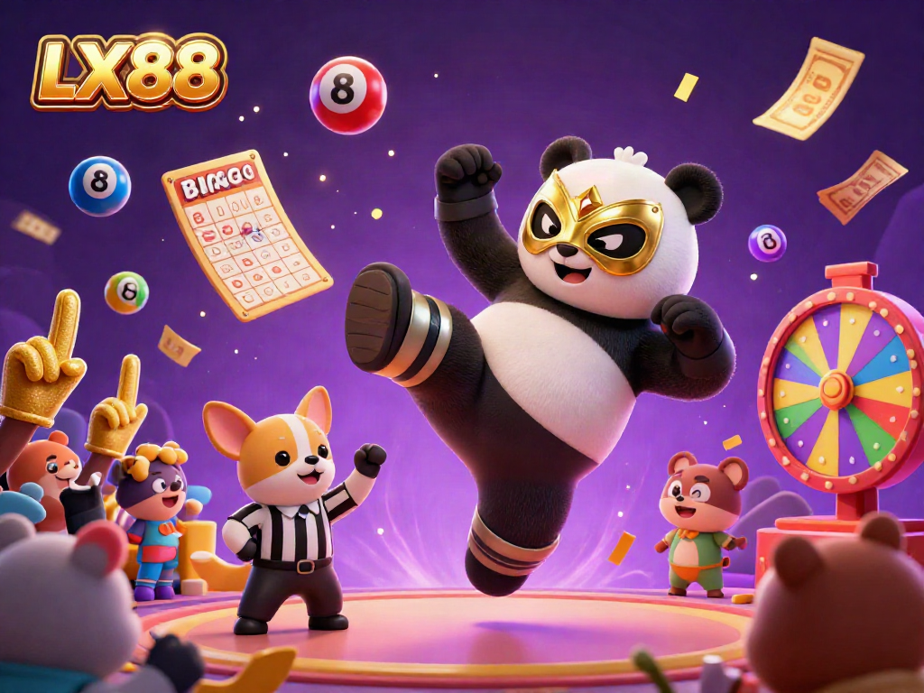 Experience the excitement of LX88 with vibrant scenes of gaming celebration and thrilling lottery action.