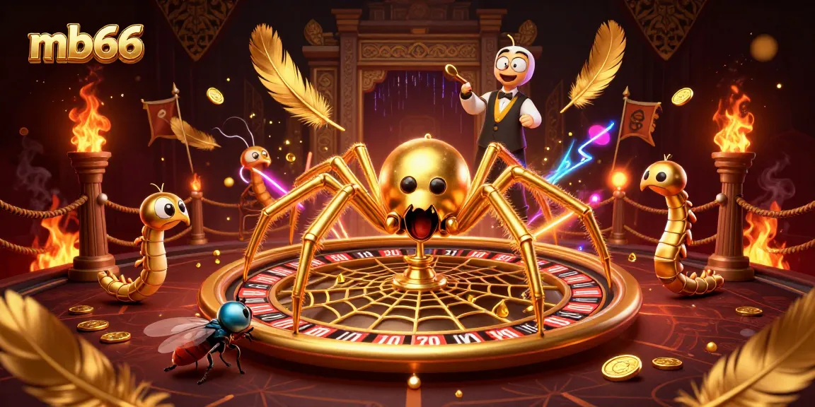 Place bets confidently with mb66 at a thrilling golden roulette web casino illustration.