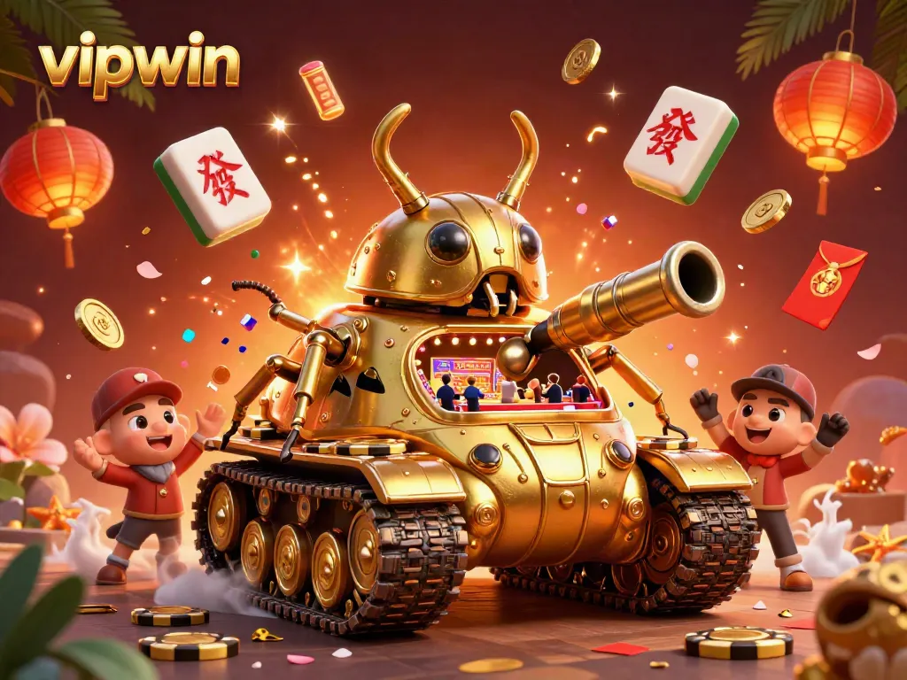 Experience the thrill of winning at vipwin with a stunning 3D illustration showcasing a unique casino adventure.