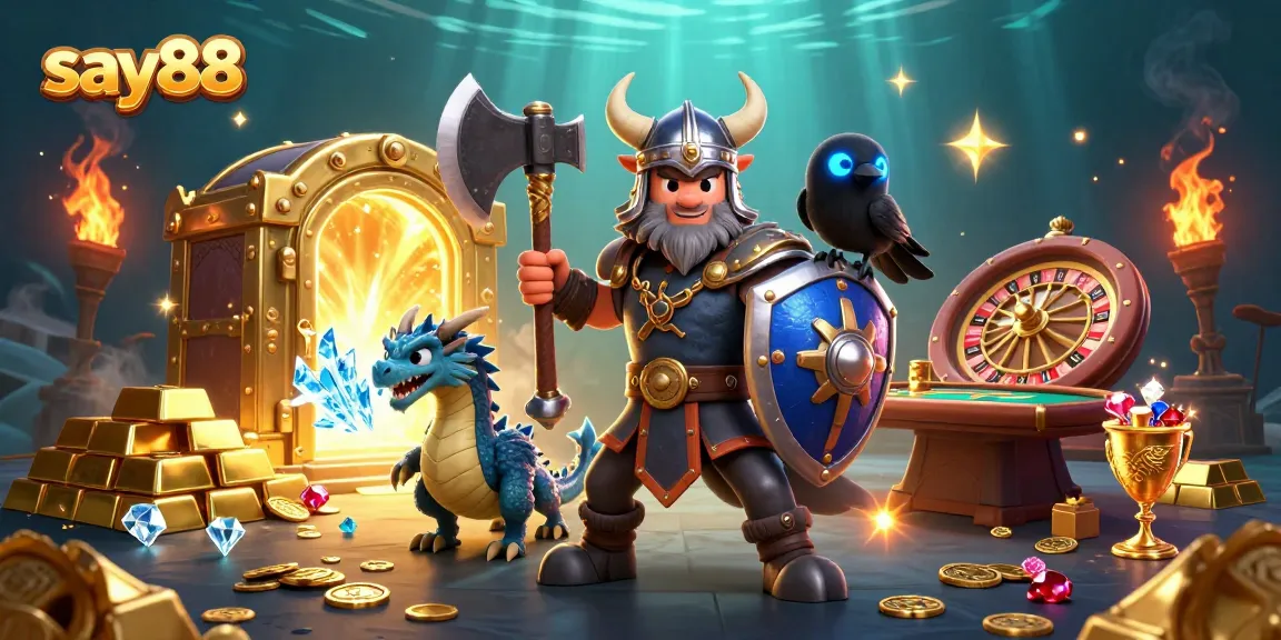 Engage with the exciting world of say88 casino featuring dynamic characters, poker, and gold treasures.