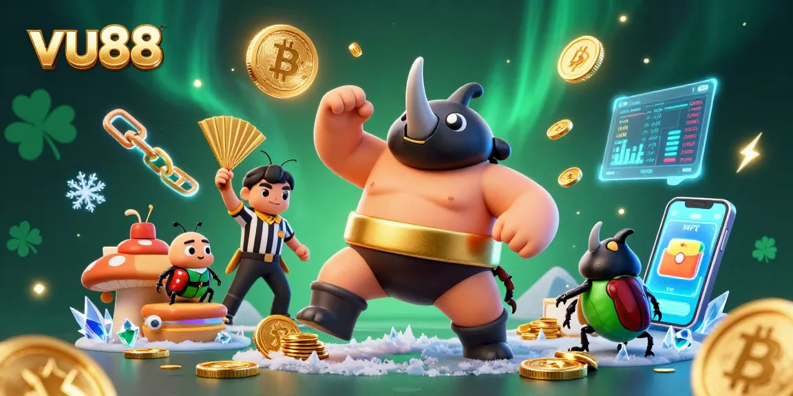 Experience the excitement of vu88 as beetle champions compete in a vibrant crypto casino.