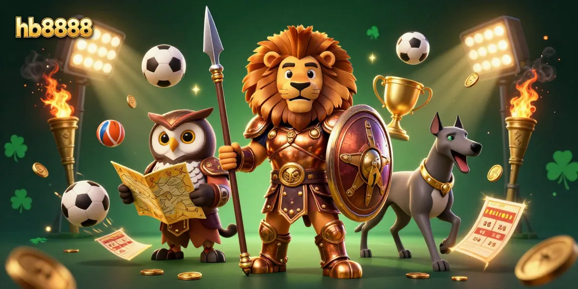 Join the excitement at hb8888, where a Spartan lion leads the thrilling gambling adventure.