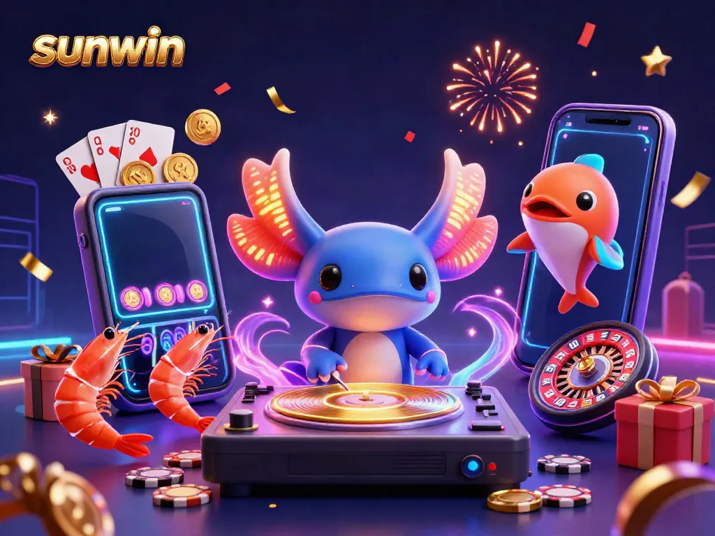 Experience vibrant sunwin action with dynamic gaming elements and colorful characters.