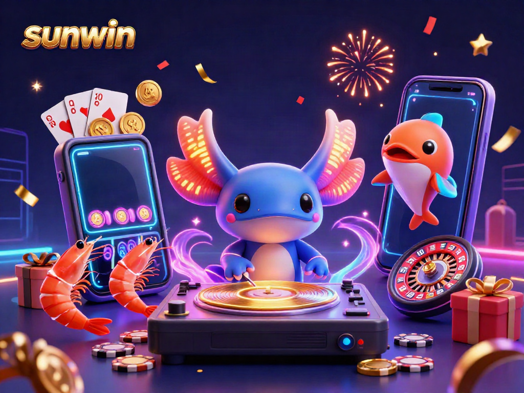 Experience vibrant sunwin action with dynamic gaming elements and colorful characters.