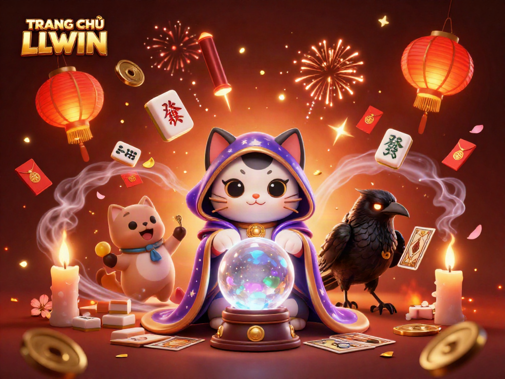 Experience the excitement of TRANG CHỦ LLWIN, where mystical characters and casino game elements converge.