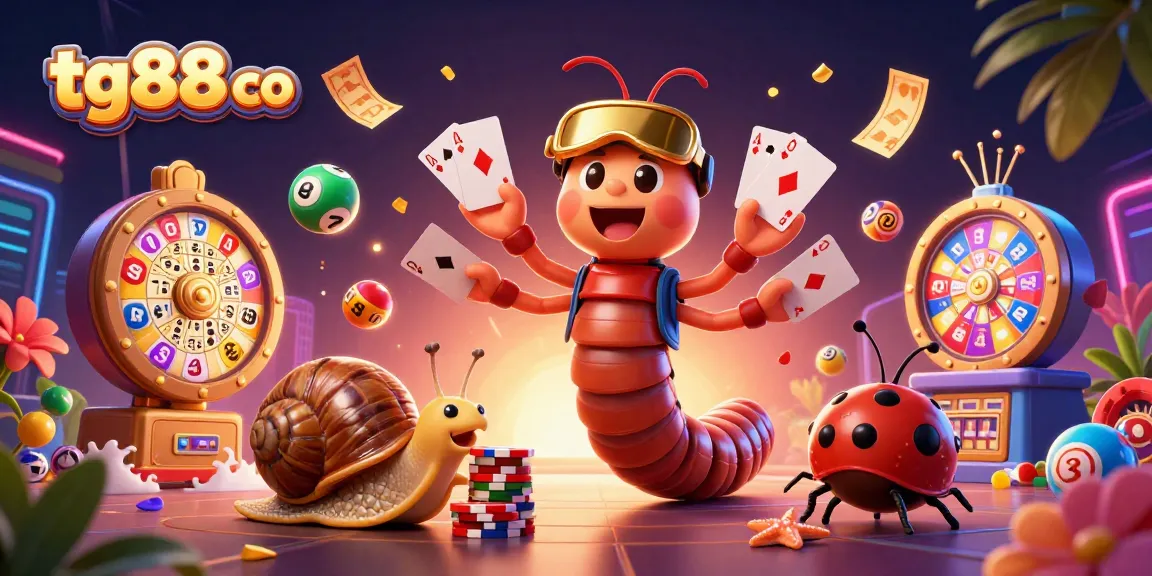 Experience tg88 co with lively 3D characters showcasing vibrant gaming elements and excitement in a casino atmosphere.