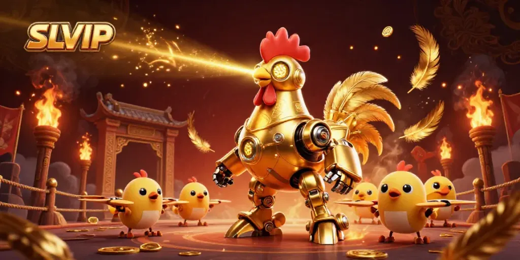 Engage in winning strategies at SLVIP with dynamic robotic characters and thrilling casino elements.