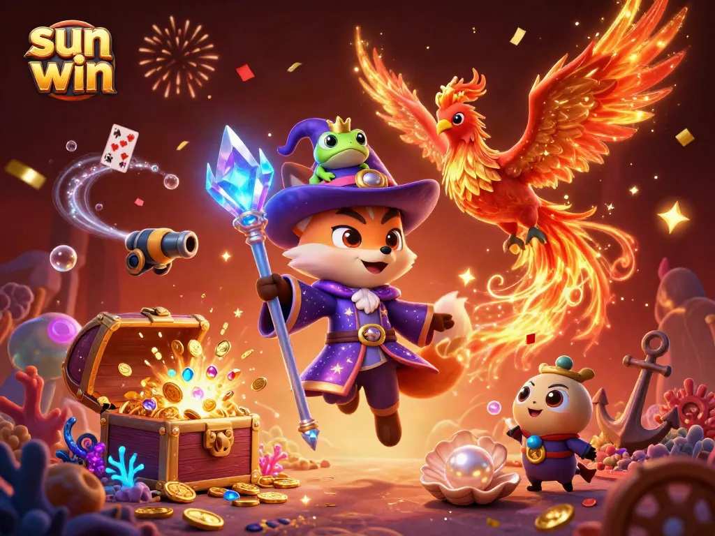 Experience thrilling moments with sun win's vibrant gaming scene filled with dynamic characters and rich casino elements.