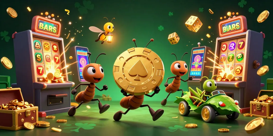 Experience thrilling wins at open88 com with 3D ants heisting a massive poker chip amid a jackpot explosion.