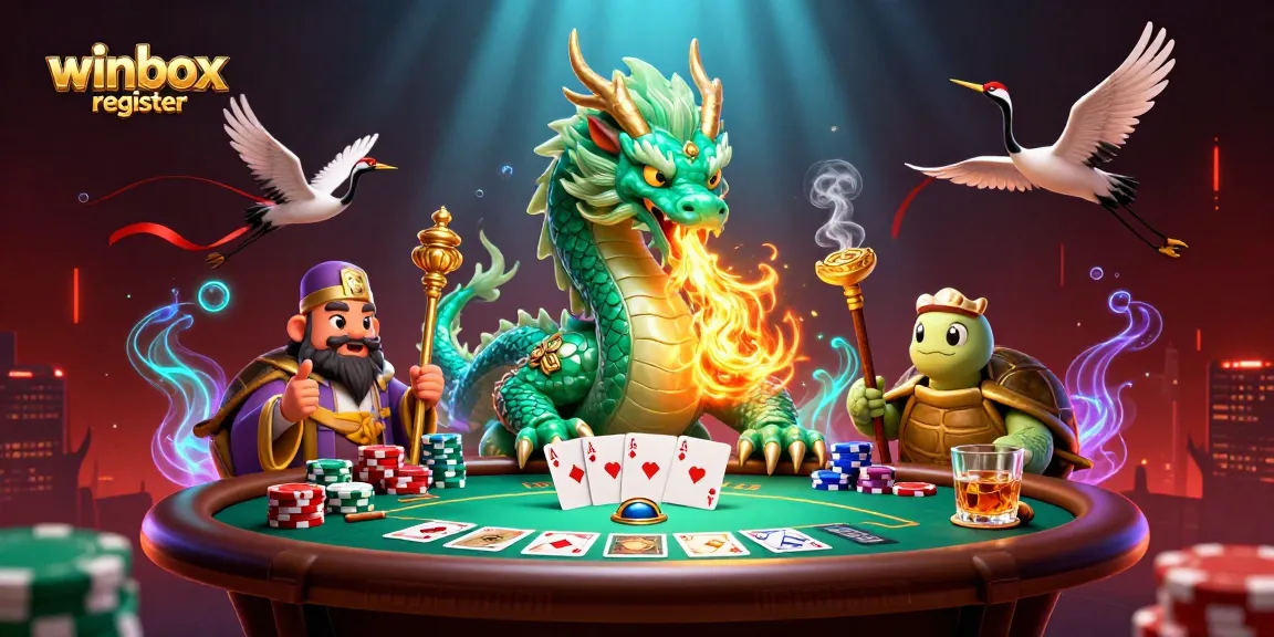 Experience the thrill of winbox register with a vibrant 3D casino scene filled with dynamic characters and game elements.