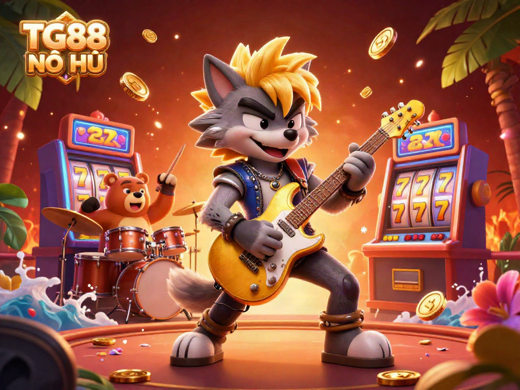 Engage with thrilling TG88 NỔ HŨ slot games featuring dazzling golden characters and vibrant game elements.