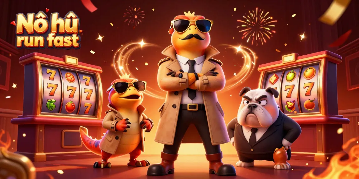 Play and win with Nổ hũ run fast in this exciting dynamic casino illustration packed with vibrant energy!
