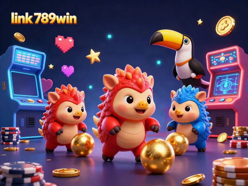 Experience thrilling gaming action with link 789win as pangolins compete in a vibrant casino.