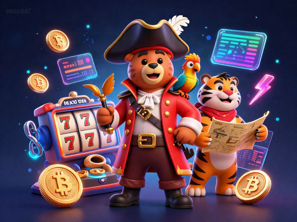 Engaging illustration for Max88 showcasing a dynamic gambling scene with vibrant characters and casino elements.