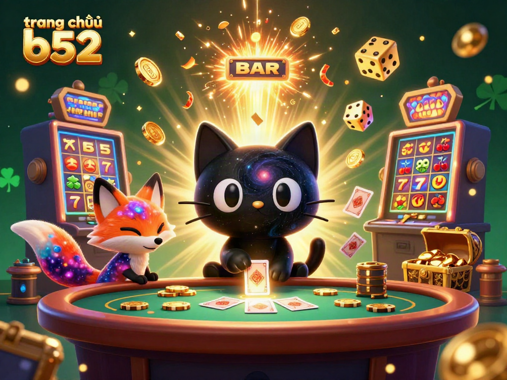 Engage with the thrilling cosmic world of trang chủ b52 at a vibrant casino table full of excitement and winnings.