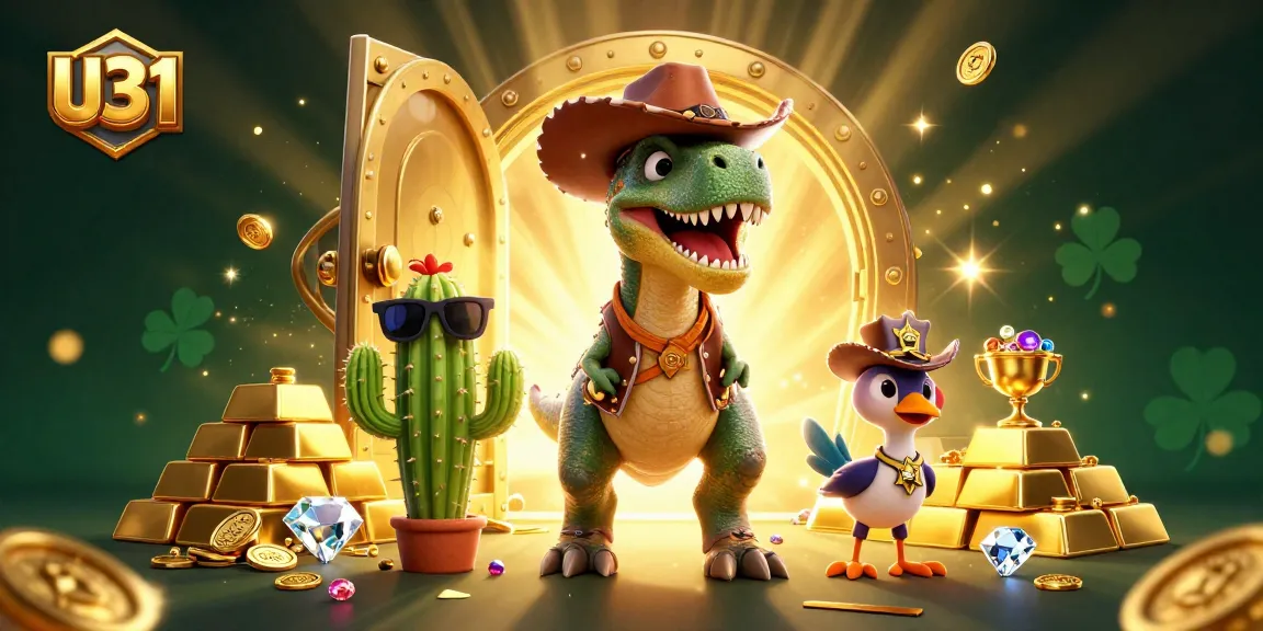 Play thrilling games at U31 with colorful casino action featuring gold and jewels.