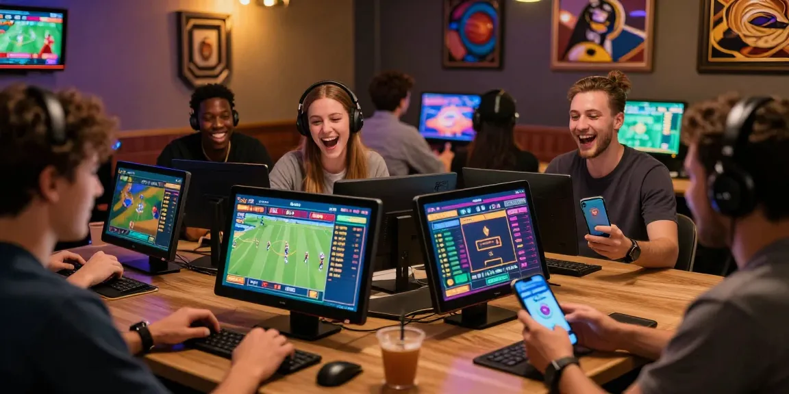 Exciting players engaged in BL555 online betting activities with diverse games and vibrant atmosphere.