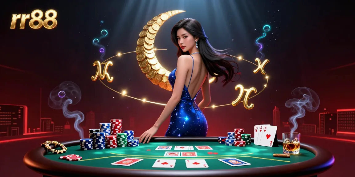 Experience the thrill of rr88 casino gaming with elegant design and vibrant poker elements.