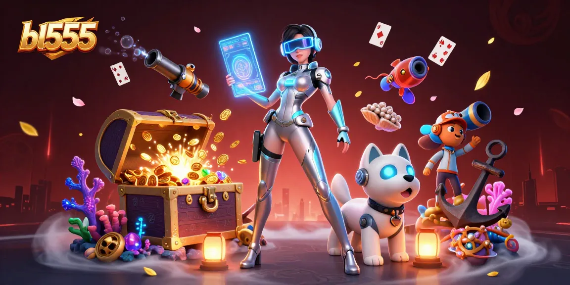 Experience thrilling wins at bl555 with a vibrant 3D casino scene, showcasing gaming excitement and rewards.