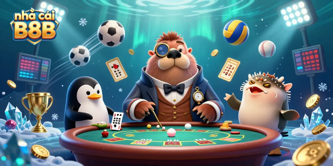 Engage with nhà cái B8B in a playful underwater casino with dynamic action and colorful elements
