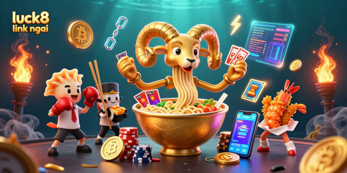 Engage with the luck8 link mới in this lively 3D casino scene featuring energetic characters.