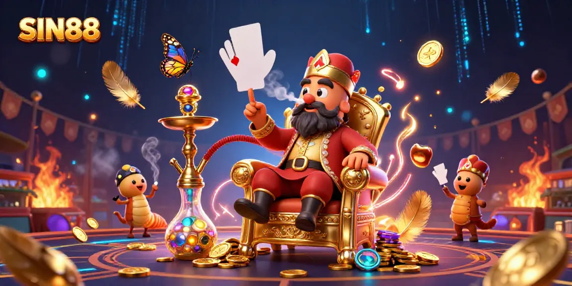 Experience exhilarating betting action at SIN88 with this vibrant 3D casino illustration.