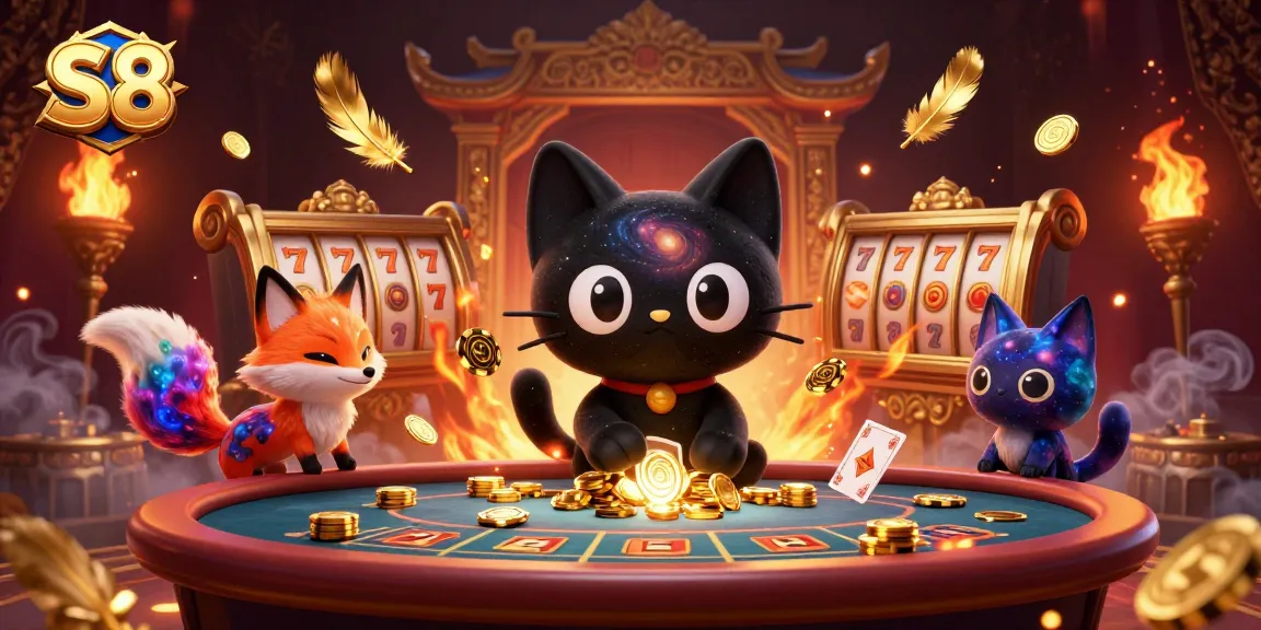 Join the S8 online casino adventure with vibrant gaming visuals and dynamic character interactions.