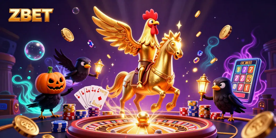 ZBET captures thrilling moments in a vibrant, action-packed casino scene with dynamic characters.