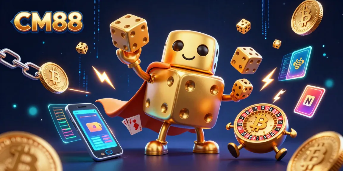 Engage with the vibrant CM88 casino experience featuring dice and cryptocurrency elements.